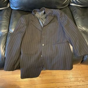 Boys size 10 black with white stripes